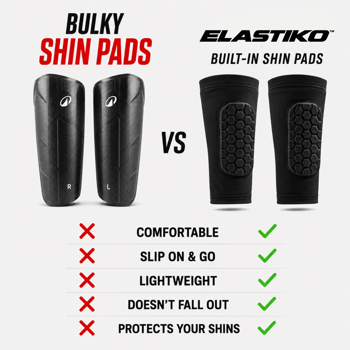 Elastiko® Built-In Shin Pad Sleeves