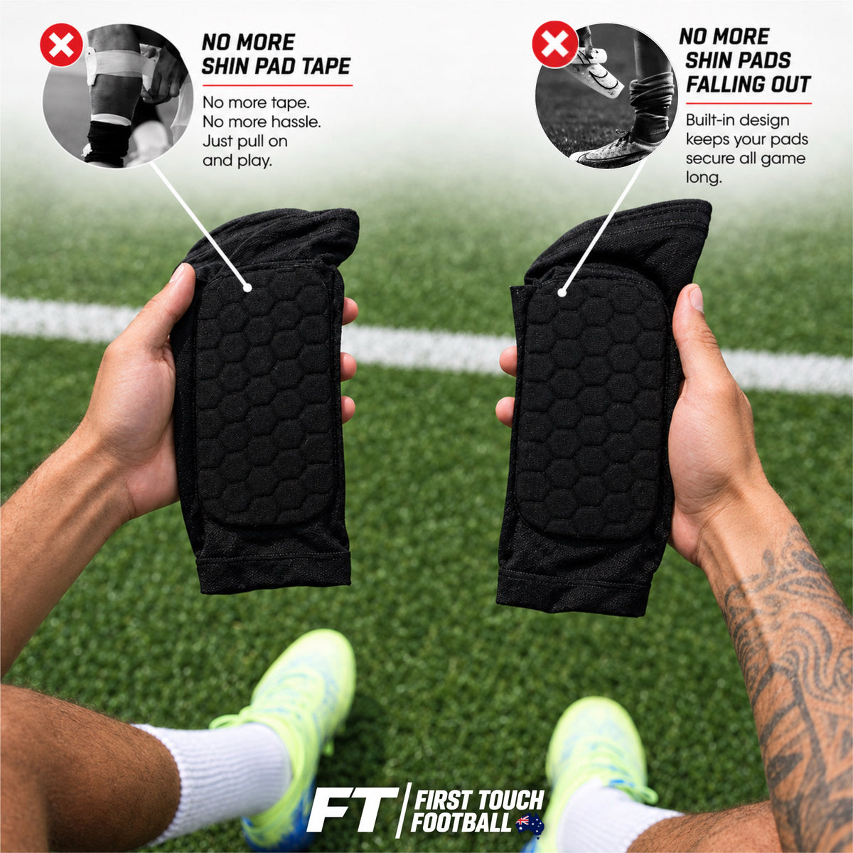 First Touch® Built-In Shin Pad Sleeves